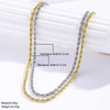 Zeshimb Rope Chain Necklace Layered Twisted Chain Choker Necklace Two
