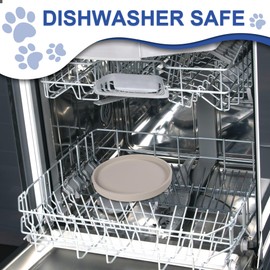 Arespark Arespark Pet Silicone Food Mat, Set of 4 Nonslip Waterproof Feeding Bowl Mat with Raised Edges for Food and Water Prevent Spills, Round Eating Tray for Dog Cat Puppy Kitten, 6' x 6'