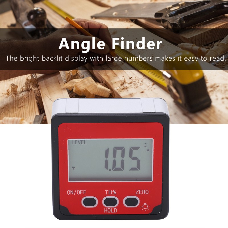 Magnetic Digital Level Angle Meter Gauge Digital Inclinometer Angle Finder