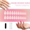 Pink to Red Sun Color Nail Tips Mood Change Manicure