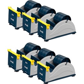 EXCELL ET-13371 Premium Extra Wide Multi-Rolls Steel Desktop Tape Dispenser, 3'' and Core, Case of 6 ET-13371-MC