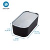 iDesign Short Inner Storage Bin with Lid, Set of 2,