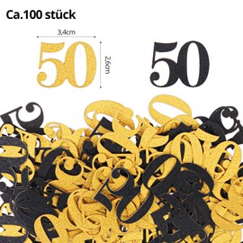 GoldRock Confetti Large 50th Birthday Decoration Gold, Pack of 100 Table Decoration 50th Birthday Man Woman, Confetti Decoration 50th Birthday Decoration, 50th Birthday Man Decoration, Confetti for