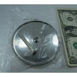 Unknown Lot 4 Round Access Cover Plates 4" Chrome Finish, w/Mounting Screws, 11792136
