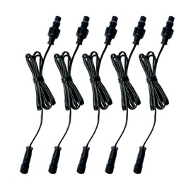 JUABREY 2pin Extension Cable Cord for JUABREY Outdoor Deck Lights and Dimmable Deck Lights, IP67 Waterproof, 3.28 ft/PCS, UL Listed, 5Pack