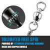 Dr.Fish 20 Pack Saltwater Fishing Snap Swivels, Heavy Duty Ball