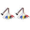 Aofan 2 x 10 Pin 20 cm Breadboard Crocodile Clip