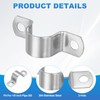 PATIKIL 22mm Rigid Pipe Strap, 12 Pcs 304 Stainless Steel