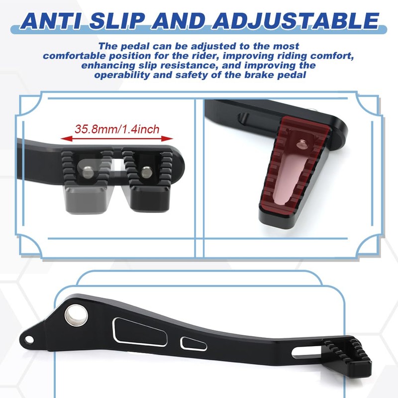 REARACE Motorcycle Brake Pedal + Shift Gear Lever Fit for