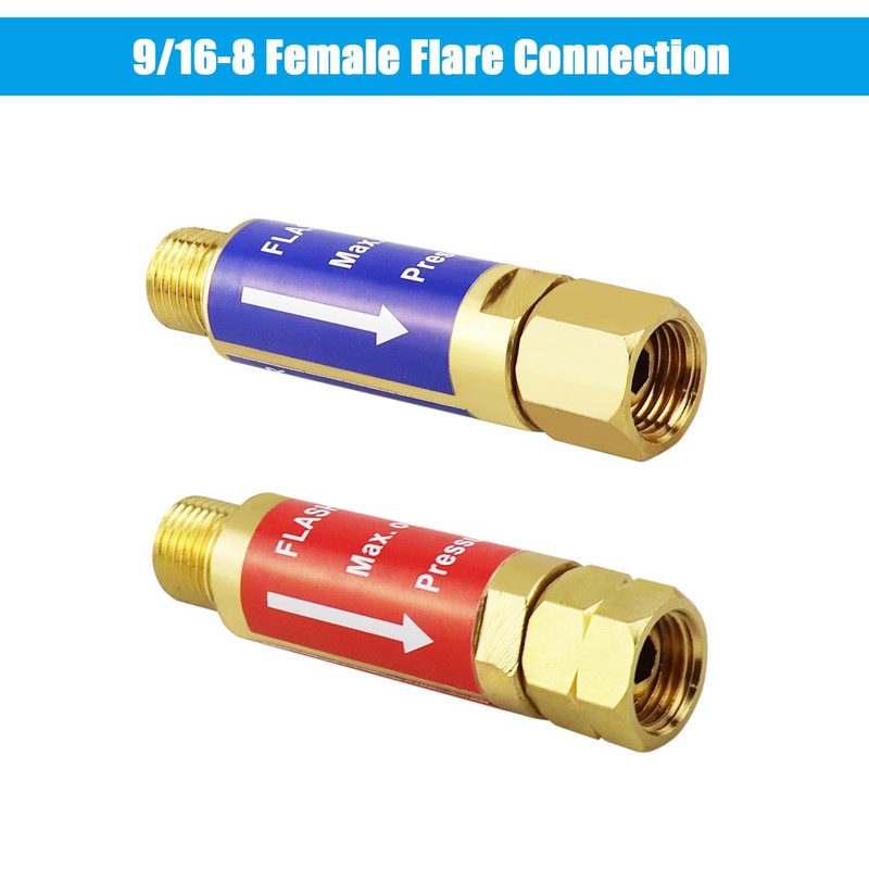 Vaphy Oxygen Acetylene Flashback Arrestors Set 2-Set 9/16-18 Threads for