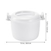 Microwave Rice Cooker Rice Steamer: Round Microwave Food Container Microwaveable