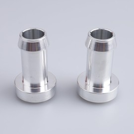 AC PERFORMANCE 5/8" Weld on Hose Barb Tail Nipple on Bung Weldable Fitting Adaptor Aluminium, Pack of 2