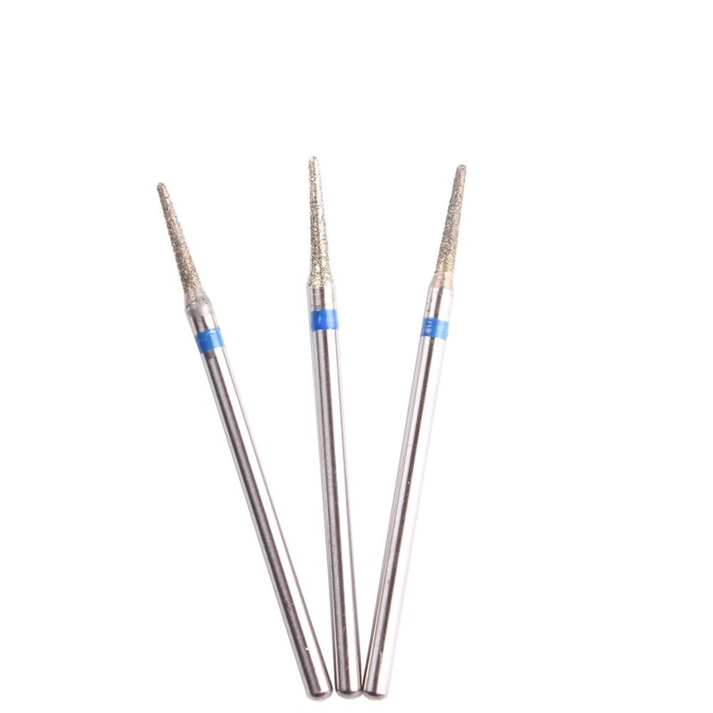 MZCMSL 3pcs Needle Shaped Cuticle Bits, 3/32 Shank Diamond e