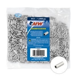 American Fishing Wire Single Barrel Crimp Sleeves, Nickel, Size S3, 0.065-Inch Inside Diameter, 1000-Pieces