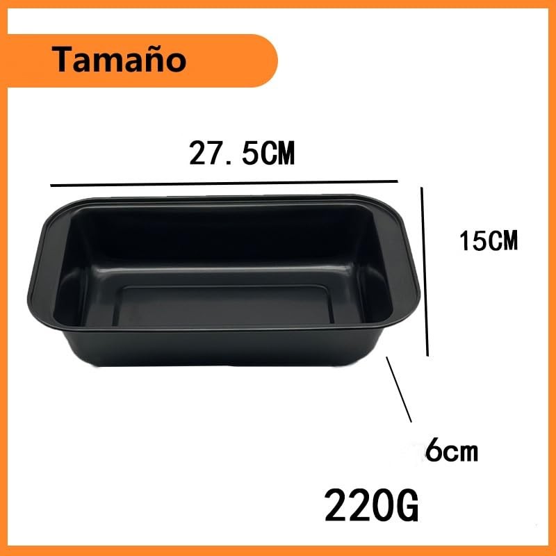 YUHOHO 3 piezas Molde Para Panque Pan De Caja Antiadherente