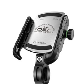 BM8-SL Shock Absorbing Aluminum Smartphone Compact Smartphone Holder for Motorcycles, Bicycles, Silver, Vibration Absorption, Anti-Vibration