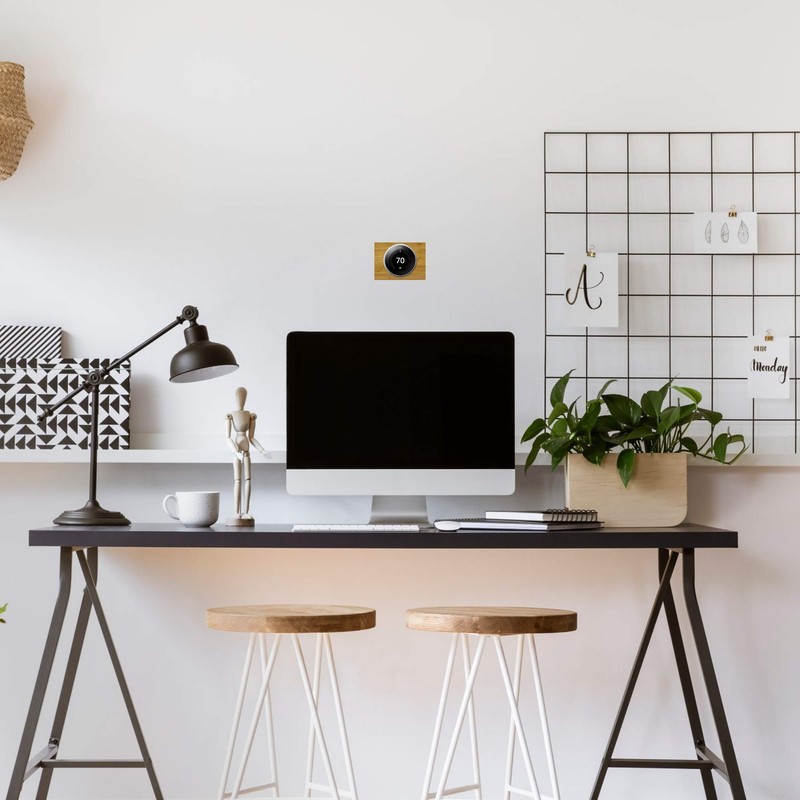 Nest Thermostat Wall Plate, 6 Inch, Bamboo Plate, Fits Generation