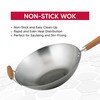 Helen's Asian Kitchen Wok, Carbon Steel and Bamboo, 14-Inches