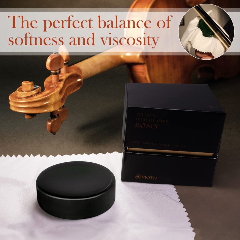 Viotti Dark Olive Rosin for Violin, Viola & Cello: Super-Smooth