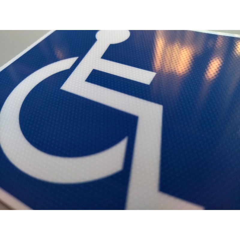 Disabled Facilities (Wheelchair) Mark, Removable From Inside Window, Suction Cup