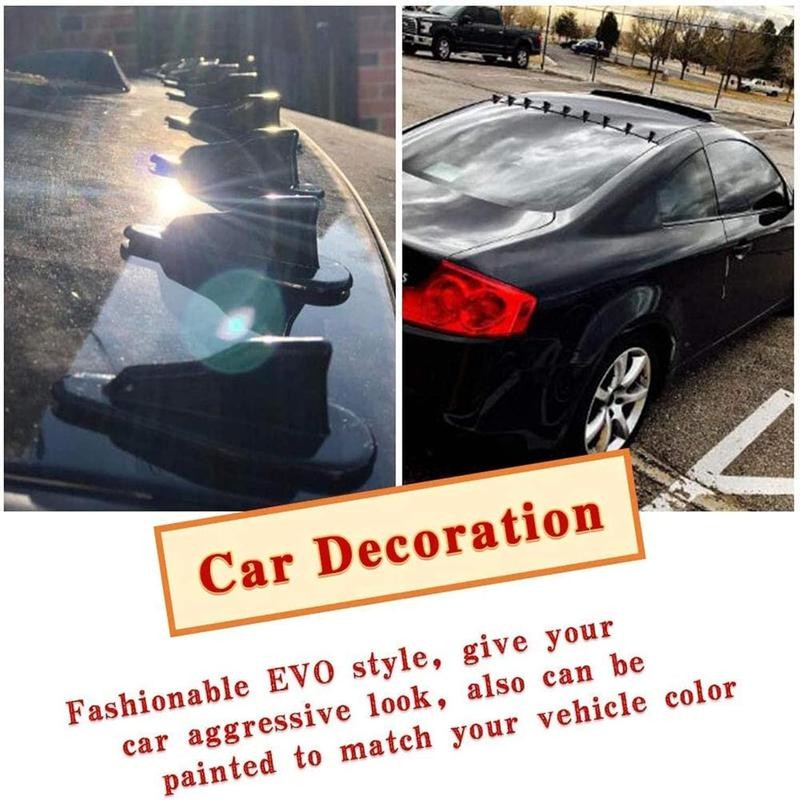 Aorvp 10pcs/Set Diffuser Shark Fin Kit Compatible with Spoiler Roof