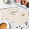 321Done 4x6 Floral Recipe Cards (Set of 50) - Thick