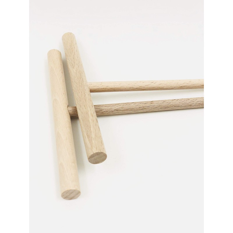 Crêpes-Set (2 Verteiler und 1 Pfannenwender) aus Holz, hergestellt im Jura