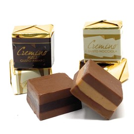Zaini, Cremino Layered Gianduia Chocolate w/ Rich Hazelnut or Dark Chocolate Center (Cremini assort.) 10gr (75 pcs)