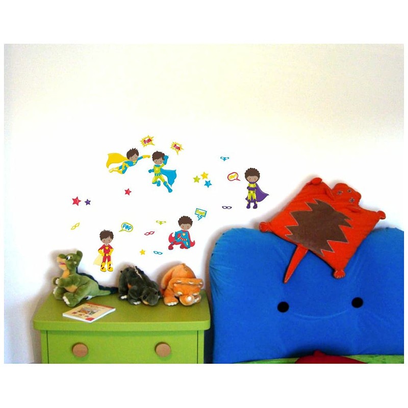23 Piece Super Heroes Wall Tattoo Set for Child's Bedroom