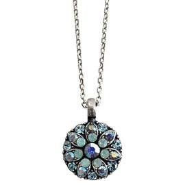 Mariana Guardian Angel Crystal Pendant Necklace, 16" Aqua Pacific Blue 5212 26770