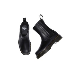 Dr. Martens Women's Amaayah Lo Leather Bex Pull-On Boots Fashion, Black, 9