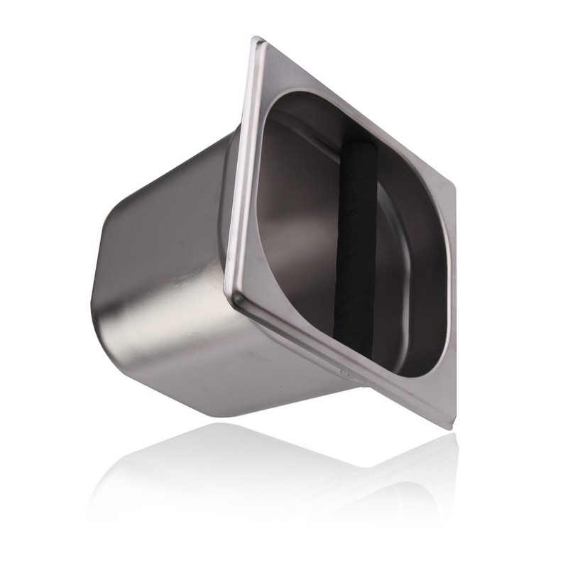 XLKJ Stainless steel knock container, coffee espresso tee container, knock