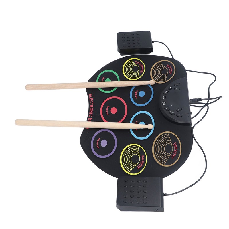 Electronic Drum Set Portable Easy to Play Roll Up Drum