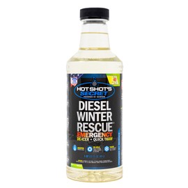 Hot Shot's Secret Diesel Winter Rescue Emergency De-icer & Quick Thaw 1 Quart Bottle, Diesel Anti-Gel Fuel Additive Disperses Moisture & De-ices Fuel in Filters, Lines, Pumps & Tank