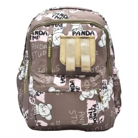 Lluvia Mochila Con Bolsita Panda Tne Anda Studi Estampada Cafe Primaria Ll23bjm057 Lluvia Color Marrón