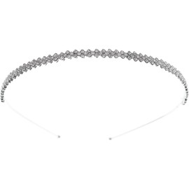 Hemoton Diadema Con Diamantes De Imitación Para Mujer Banda De Cabello Plateada Ligera Elegante Accesorio De Peinado Para Boda Fiesta Y Uso Diario