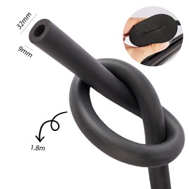 Rohrisolierung Ø 32mm, Rohrisolierung Schaumstoff 1.8m,Rohr Isolierung Heizungsrohre 9 mm Isolierstärke,Schaumstoff Rohr für Heizung Sanitär,Schwarz(Ø32mm)