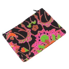 GURU SHOP Colourful Boho Purse, Upcyceling Fabric Purse, Black/Colourful, Men/Women, Multicoloured, Cotton, Size: One Size, 10 x 13 x 1 cm, Wallets, multicoloured, Casual