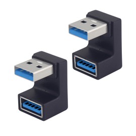 LANMINGLEL 180 Degree Angle USB 3.1 Adapter 10Gbps U Shape USB Male to Female OTG Adapter USB Data Transfer Adapter for Laptop Tablet Phone Pack of 2 (USB M/F)