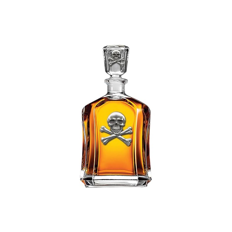 Heritage Pewter Skull & Bones Capitol Decanter | 24 OZ