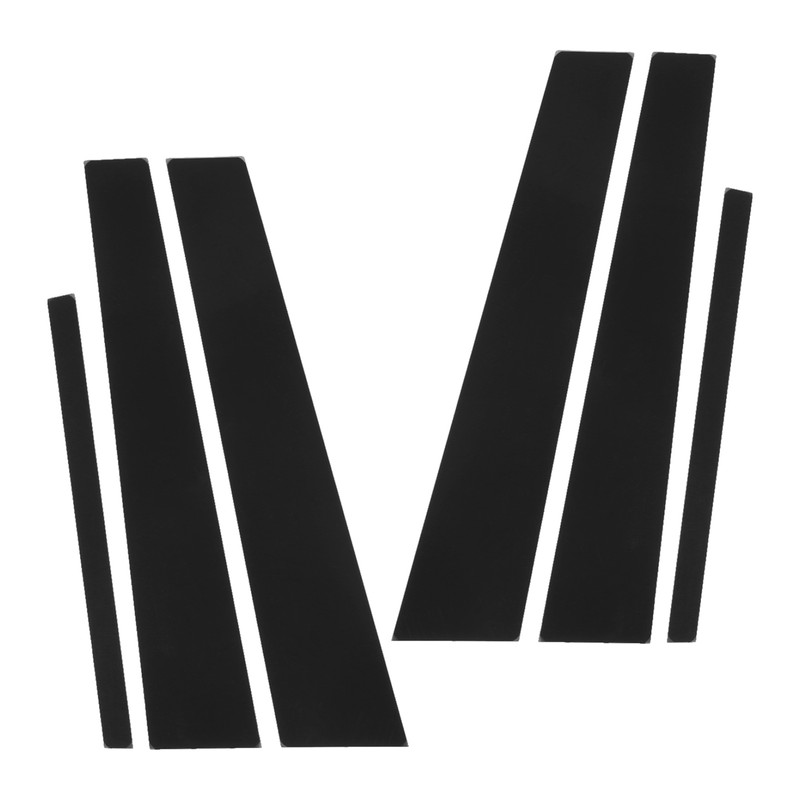 Side Pillar Post Trim 4D Style Glossy Black Replacement for