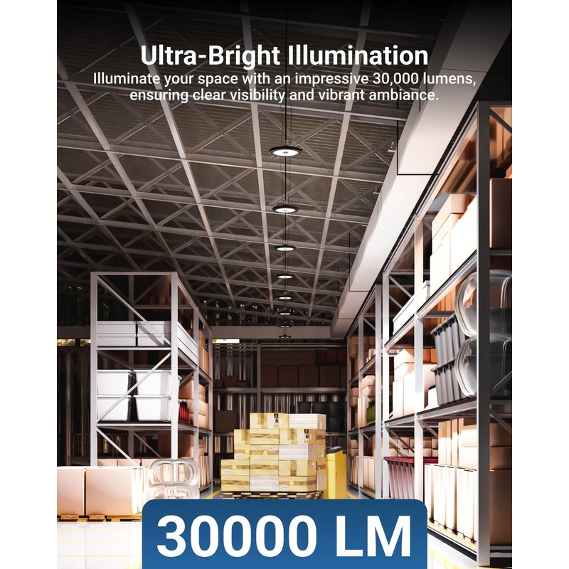Sunco High Bay LED Shop Light with Motion Sensor, for