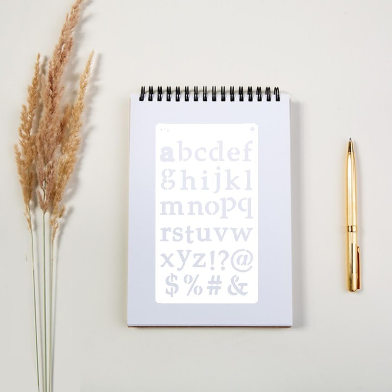 12 Pcs Alphabet & Number Letter Stencils Set – Reusable