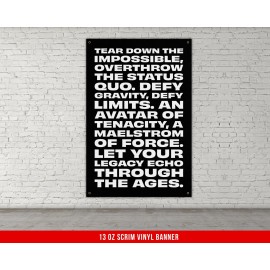 Damdekoli Motivational Gym Banner - Inspirational Workout Wall Art - 60 x 100 Inches