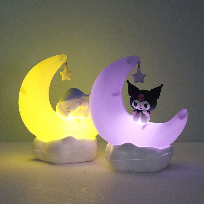 Cute Moonlight Night Lamp Sweet Dreams Crescent Moon LED Warm