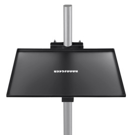 Rannsgeer Heavy Duty Metal Square Tray for Tripod Speaker Stand and TV Stand (11.8x11.8)