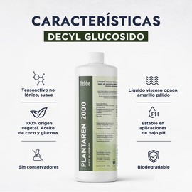 Hebbe - Decil Glucósido, Tensioactivo Suave y Biodegradable para Cosméticos, 500 g
