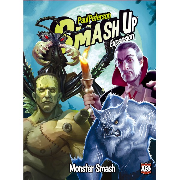 Smash Up Monster Smash Expansion - Board Game, Card Game, Vampires, Werewolves and more, 2 to 4 Players, 30 to 45 Minute Play Time, for Ages 10 and Up, Alderac Entertainment Group (AEG)