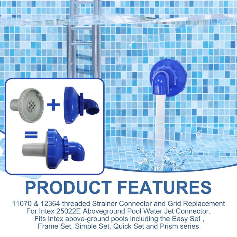 TUIBEIDAMAI Pool Inlet Nozzle 360° Rotatable, Pool Nozzle Adjustable, Pool