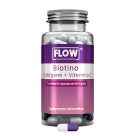 Biotina + Colágeno + Vitamina C - 90 Cápsulas de 500 mg c/u - Suplemento Alimenticio Sin Azúcar y Sin Gluten - Vitaminas para Mujer - Uñas, Cabello - 